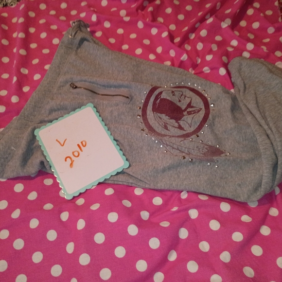 Vintage 2010 Y2K Victoria Secret Graphic Sweats Sweatpants Studded Graphics L